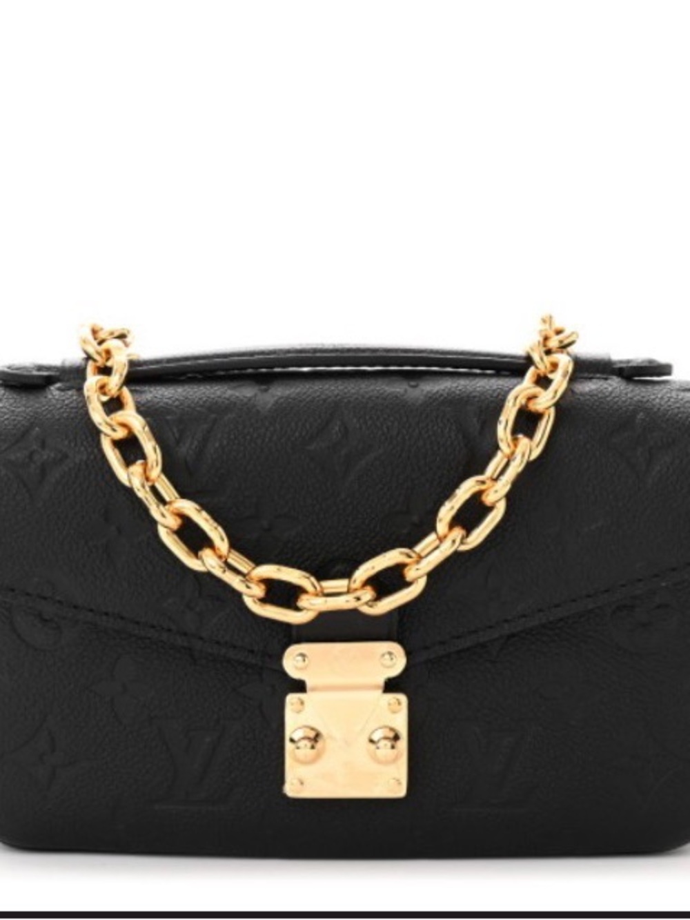 Louis Vuitton Black Empreinte Pochette Metis East West Shoulder Bag (Authentic) - Picture 4 of 16